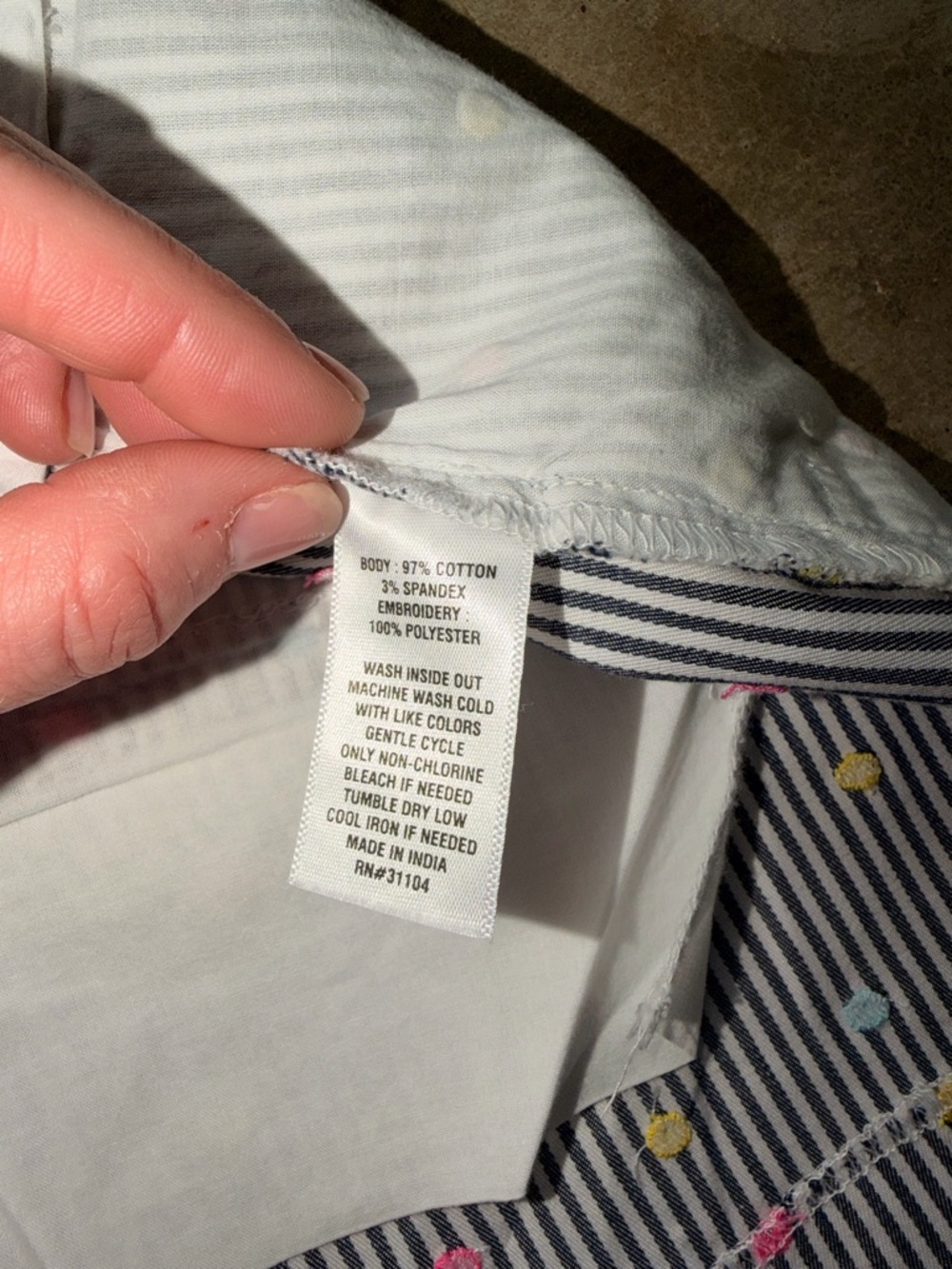 NWOT - Chino Scallop Shorts with Polka Dots- Size 4 - Picture 7 of 7